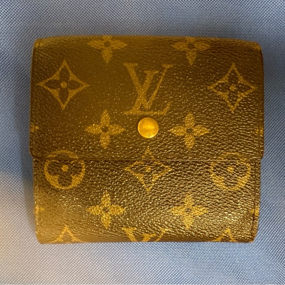 EUC Louis Vuitton Brown Monogram Double Snap Wallet - Picture 1 of 11